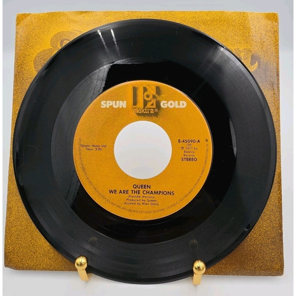 Rock 45 Queen - We Are The Champions / We Will Rock You On Spun Gold